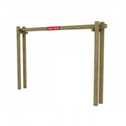 Limiteur de hauteur en bois - Rondins Ø 12 cm - Hauteur sous traverse: 2,10 m - Largeur passage: 3 m - Pin traité classe IV