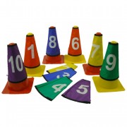 Lot de 10 cache cône numérotés