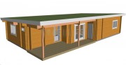 Maison bois à toit plat