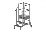Marchepied monobloc à simple accès - Hauteur de travail : 2.45 à 2.90 m - 2 à 4 marches