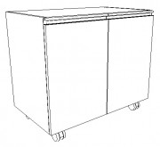 Meuble à porte de laboratoire