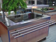 Meuble chauffant de self service en inox