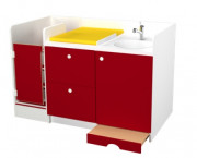 Meuble de change avec vasque - 1595 x 1050 x 850 mm