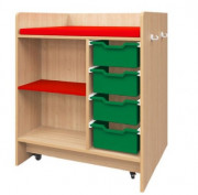 Meuble de change mobile avec bacs