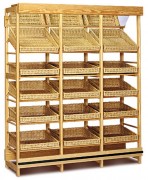 Meuble en osier pour boulangerie