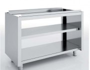 Meuble neutre traversant en inox