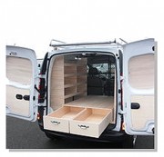 Meuble pour utilitaire en bois exotique