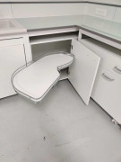 Meuble sous paillasse à porte et tiroir pour laboratoire