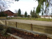 Mur de clôture en bois 