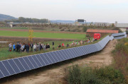 Mur végétal avec panneau solaire