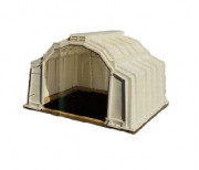 Niche à veaux avec seuil