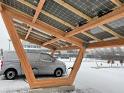 Ombrière photovoltaïque parking 2 places