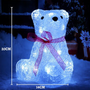 Ours Blanc illuminée en acrylique