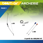 Pack équipements Archery Tag - 10 arcs et 50 flèches
