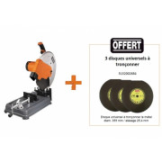Pack tronçonneuse à disque + 3 disques offerts