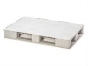 Palette plastique pleine 800x1000 mm et 1000x1200 mm - 3 semelles