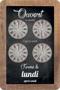 Pancarte panneau horaires PVC