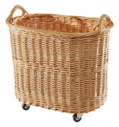 Panier à bûches ovale sur roulettes