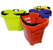 Panier magasin à roulettes 43 litres