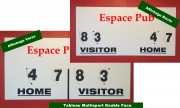 Panneau affichage score manuel multisport RECTO VERSO