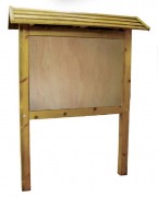 Panneau d'affichage bois avec toiture