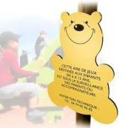 Panneau d'affichage bois pour aires de jeux