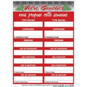 Panneau d'affichage pour boucherie
