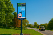 Panneau d'affichage publicitaire Led - sur pied - l 250 mm x H 500 mm