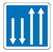 Panneau d'indication d'un créneau de dépassement C29a