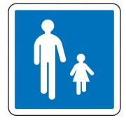 Panneau de signalisation d'une aire piétonne B54
