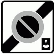 Panneau fin zone stationnement durée limitée B50c