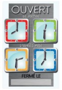 Panneau horaire pour commerce
