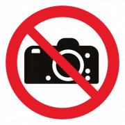 Panneau photo interdite - Fixation adhésive