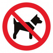 Panneau interdit aux chiens