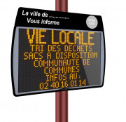 Panneau lumineux d'information public 