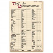 Panneau menu pour bar et brasserie