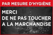 Panneau pas toucher à la marchandise - PVC Blanc ou PS (Polystyrène)
