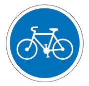 Panneau obligation de bande ou piste cyclable B22a