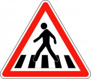 Panneau passage piétons A13b