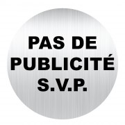 Panneau signalétique en aluminium diamètre 80 mm