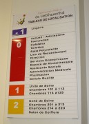 Panneau signalétique intérieur