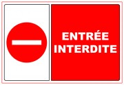 Panneau signalétique rectangulaire