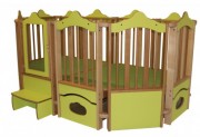 Parc en bois pour bébé 