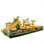 Parcours gonflable 6 sections en location - Capacité : 25 enfants - Dim : 18 x 9 x 5 m - ?ge : 3-8 ans