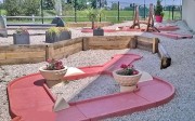 Parcours minigolf en béton