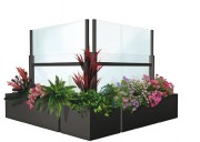 Pare-vent télescopique avec jardinière