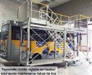Passerelle mobile maintenance toiture bus