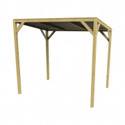 Pergola en bois autoclave - Toiture clin plat – Longueur : 2250 mm