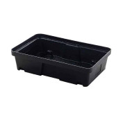 Petit bac de rétention en polyéthylène pour le stockage de petits bidons 56 L - Rétention 28 L