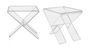 Petite table d'appoint plexi